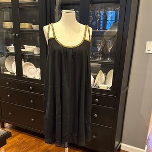 ASOS Elegant Black Maternity Dress with Gold Accents size 10